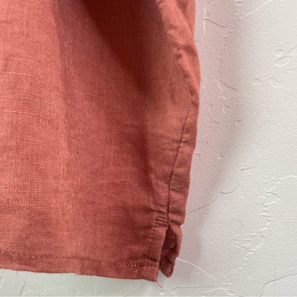 Gap Short Sleeve Dolman Linen Shirt Women’s Collared Boxy Button Front Top in XL - Picture 7 of 15